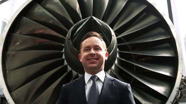 Alan Joyce has much to smile about after Qantas’s record half-year profit of $921 million. Picture: Brendon Thorne/Bloomberg