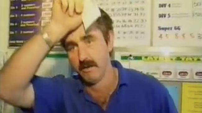 Aussie man Bill Morgan won the lottery while on TV. Picture: YouTube.