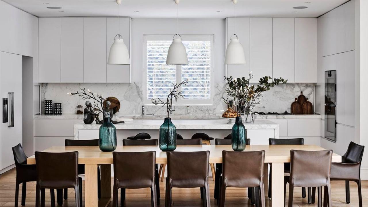 The home’s kitchen and dining area is perfect for entertaining.