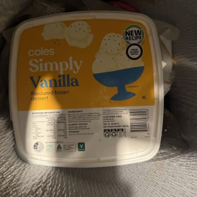 Coles shoppers are furious that at the ‘new recipe’ for the supermarket’s cult $4.50 vanilla ‘ice cream’. Picture: Reddit