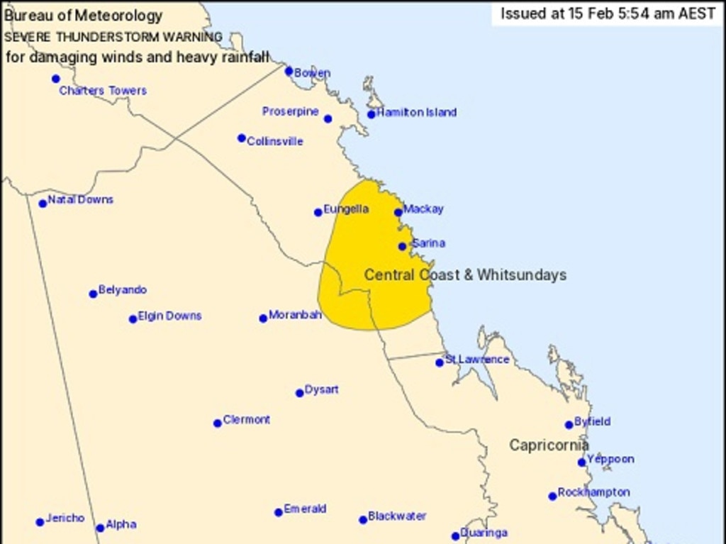 Residents in Mackay, Sarina, and Nebo are urged to take precautions as storms bring flash flooding and strong winds to the region.