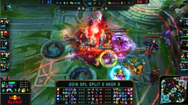 League of Legends action during the OPL.