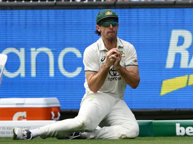 Mitch Marsh took the catch to dismiss Pant. (Photo by Quinn Rooney/Getty Images)