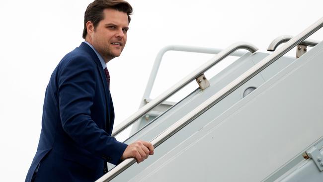 Donald Trump’s nominee for attorney-general, Matt Gaetz. Picture: Jim Watson/AFP