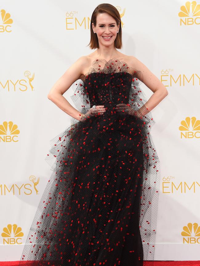 Sarah Paulson attends the 66th Annual Primetime Emmy Awards.