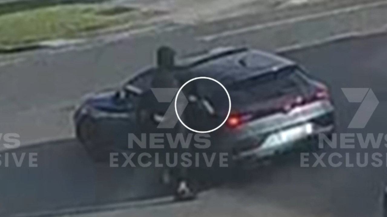 Police allege the gun was pointed at the driver of a car for 10 seconds. Picture: Channel 7