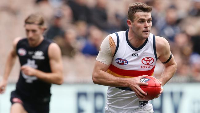 Brad Crouch is eyeing off a big contract extension at the Crows. Picture: Michael Klein