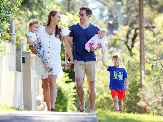 Scott and Anna-Lisa Ryan live with their children in Ku-ring-gai, which scored highly in safety, quality of life and education levels. Picture: Sam Ruttyn