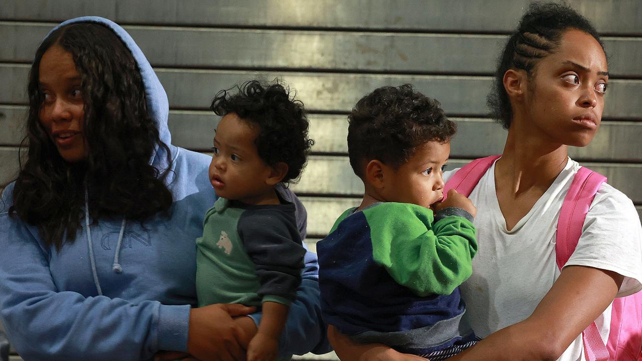 Migrant families arriving from Texas at the Port Authority Bus Terminal, New York, on September 6. Picture: Luiz C. Ribeiro/NY Daily News via Getty Images