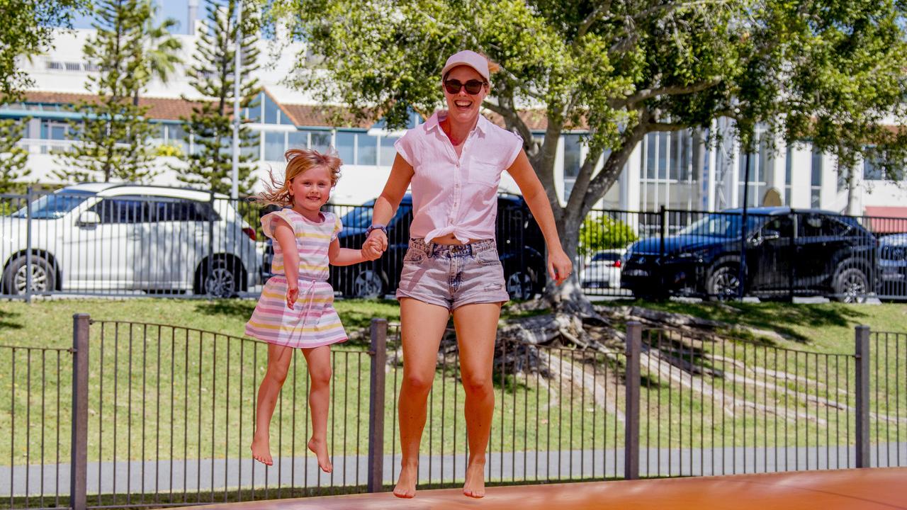 Ella Male, 4, and Sarah Male. Picture: Jerad Williams