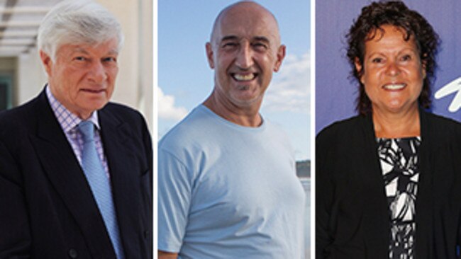 Geoffrey Robertson, Walter Mikac and Evonne Goolagong-Cawley.