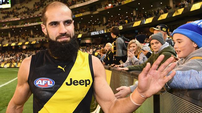 Houli high fives fans after Sunday’s win. Picture: Getty Images