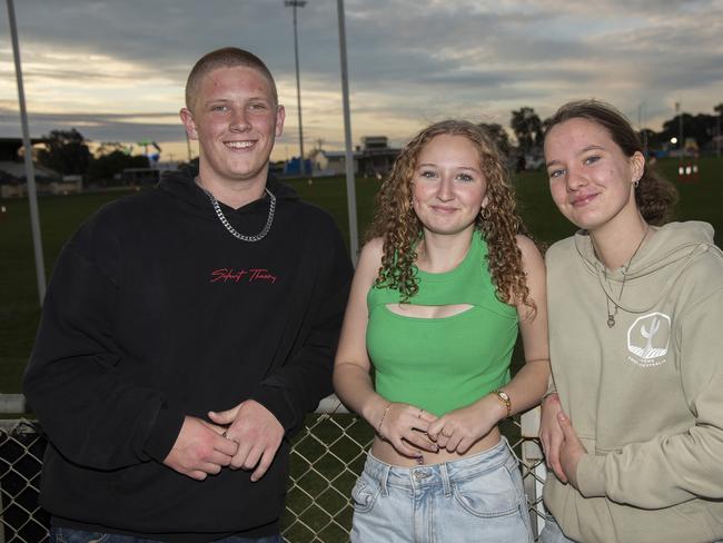 Alfie Quinlan, Cienna McKenzie, Izabella Dillon-Western at the 2024 Swan Hill Show Picture: Noel Fisher.