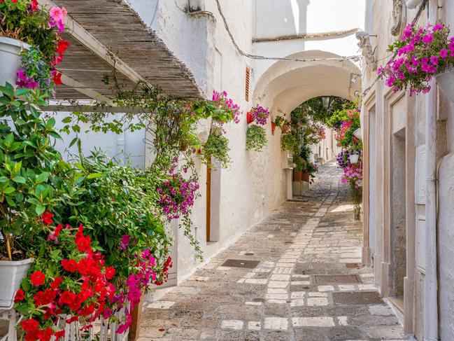 Ostuni’s charming cobbled streets.