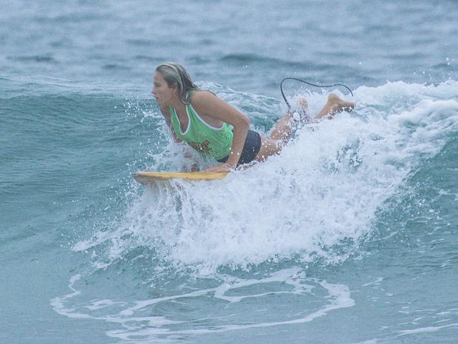 Early Saturday heats of The Burleigh Heads Boardriders Single Fin Festival. Picture: Glenn Campbell