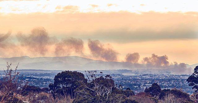 Timelapse Shows Smoke Rising From Melbourne Recycling Center Fire. Credit - Instagram/Renars Otto via Storyful