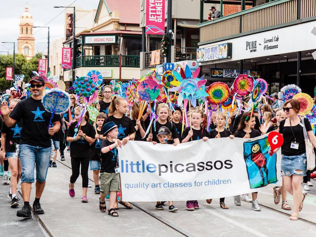 The Little Picassos at the Glenelg Christmas Pageant:. Picture: Helen Page