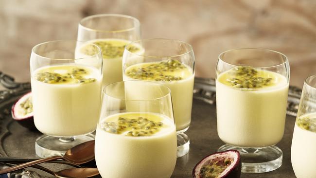 Dig in: passionfruit panna cotta. Picture: Guy Bailey