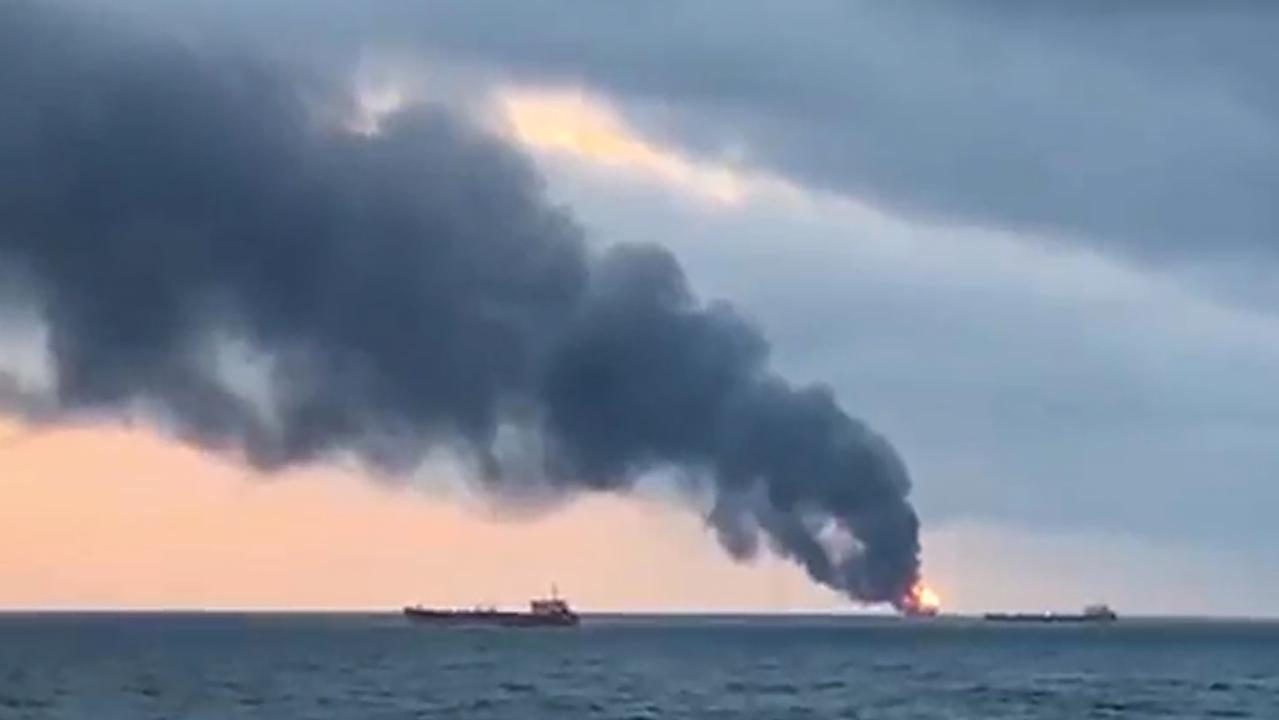 Crimea gas ship explosion: fire kills crews of two ships | news.com.au ...