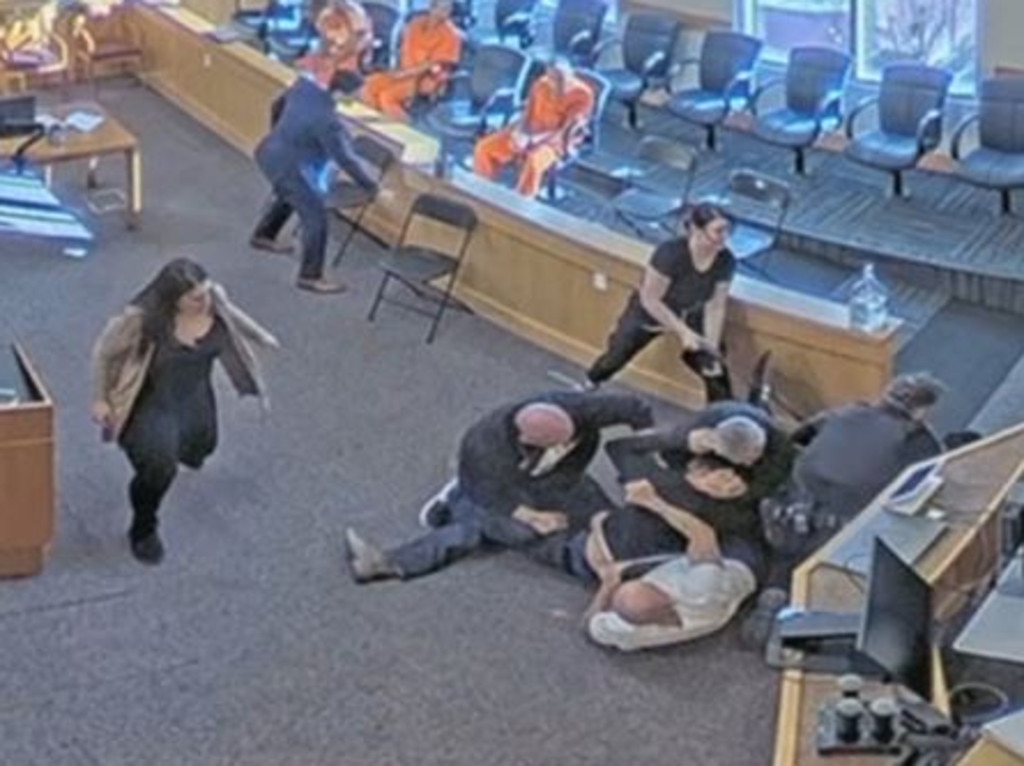 Wild footage of the brawl has since gone viral. Picture: KRQE