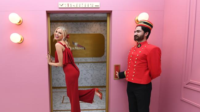 The Mumm marquee has an elevator photo booth. Picture: AAP