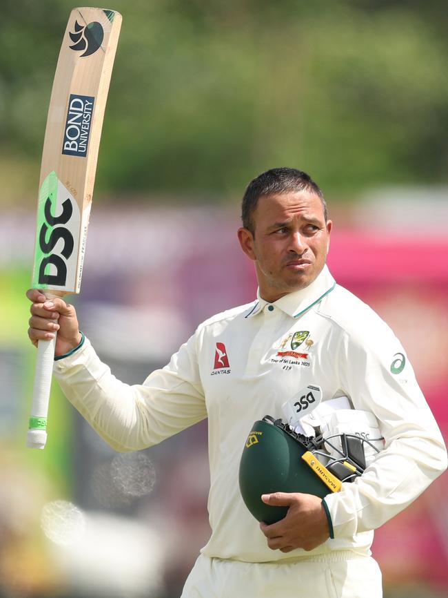 Usman Khawaja in Galle, Sri Lanka. Picture: Getty Images.