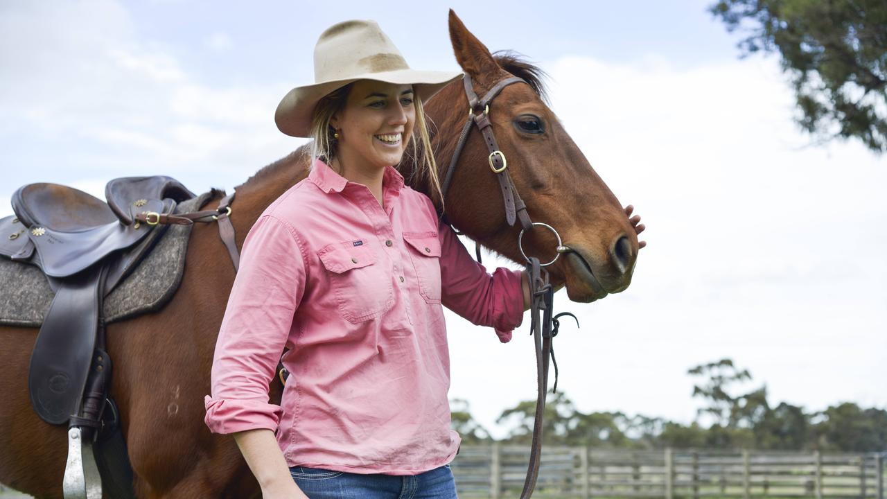 Claire documents her on-farm activities on social media to help customers form a connection to where food comes from and the rural lifestyle. Picture: Dannika Bonser