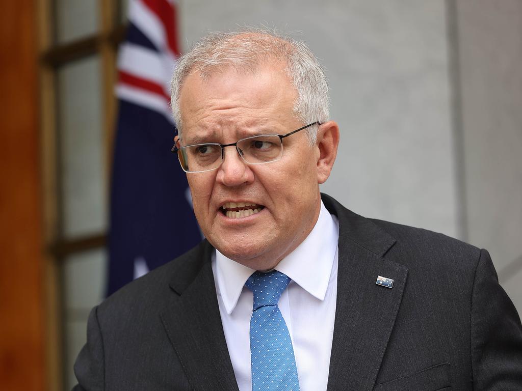 Scott Morrison savaged Labor’s proposal back in 2o19, accusing the party of trying to force Australians to give up their petrol-run cars. Picture: NCA NewsWire / Gary Ramage