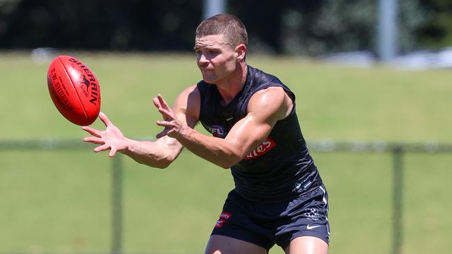 Lachie Sullivan training with the Pies. Picture: Brendan Beckett