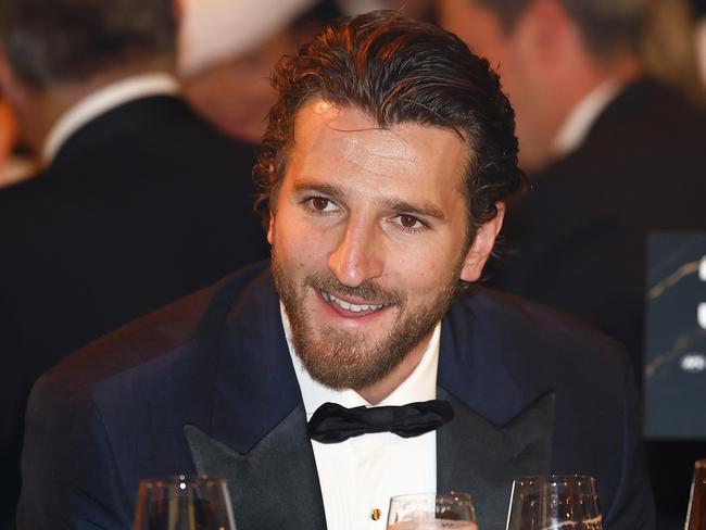 MELBOURNE, AUSTRALIA - SEPTEMBER 23: Marcus Bontempelli of the Bulldogs is seen during the 2024 Brownlow Medal at Crown Palladium on September 23, 2024 in Melbourne, Australia. (Photo by Michael Willson/AFL Photos via Getty Images)