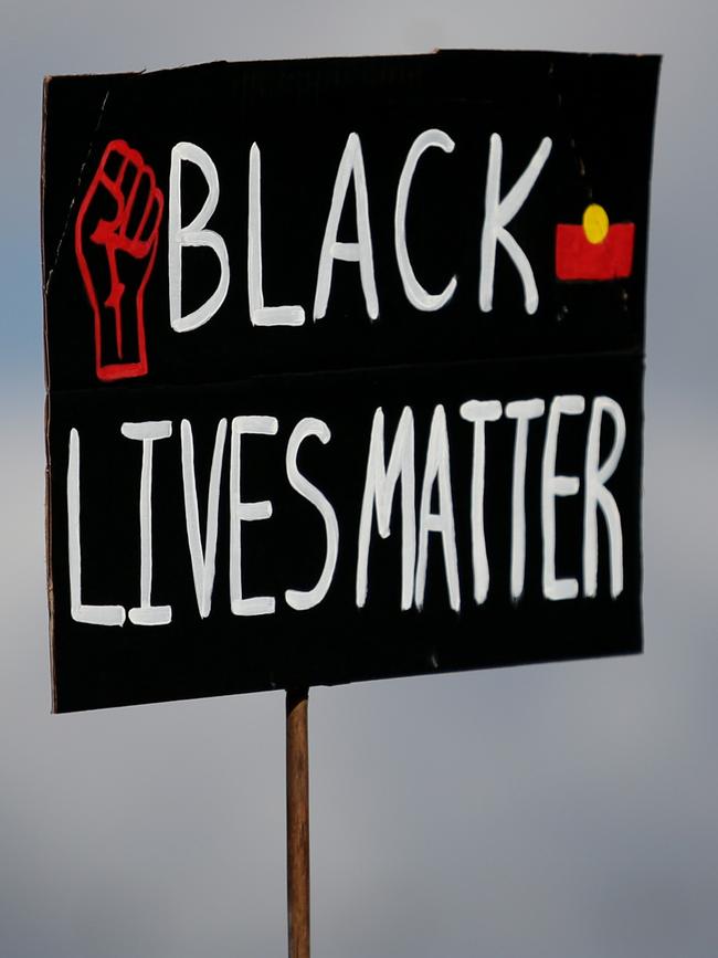 Images from the Black Lives Matter protest in Adelaide’s Victoria Square. Picture: Kelly Barnes