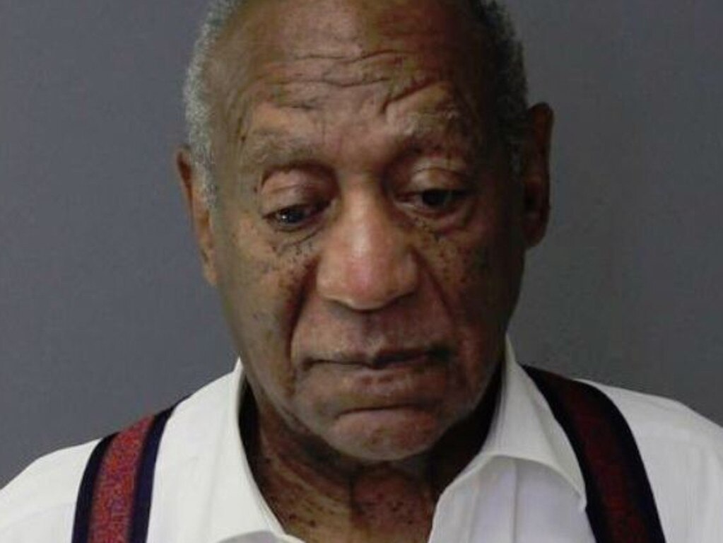 Bill Cosby’s mugshot shows the disgraced star looking downcast after he was locked up for three to ten years for sexual assault.