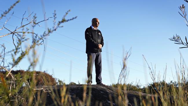 Nathan Moran at Lizard Rock, the proposed site for the housing development. Picture: Sam Ruttyn