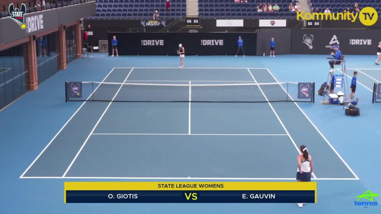 Replay: Tennis SA State League Grand finals Day 3 Olivia Giotis (The Drive) v Eliza Gauvin (Seacliff) Women's singles 4 or doubles