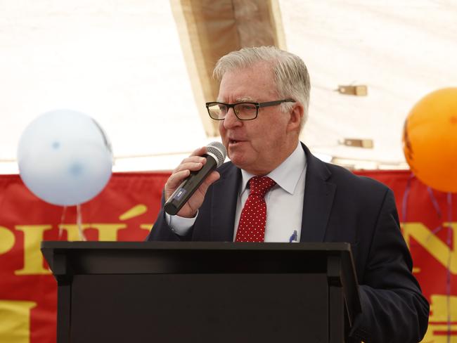 Federal Member for Fowler Chris Hayes speaks at The Ching Ming Festival in Leppington, April 2019. Picture: AAP IMAGE / Robert Pozo