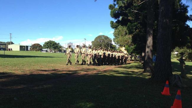 Soldiers at the funeral for Sapper David Woods of Casino.