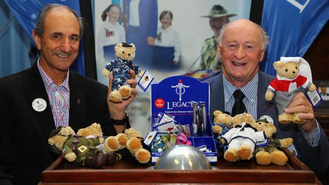 Geelong Legacy secretary John Delia, left, and past president Michael Gibbons. Picture: Alison Wynd