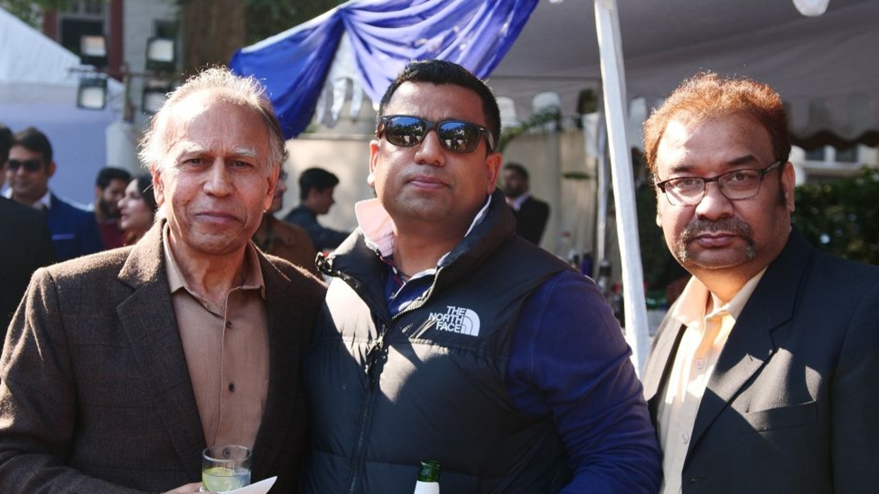 Kalkine chief Kunal Sawhney, centre, with staff in India.