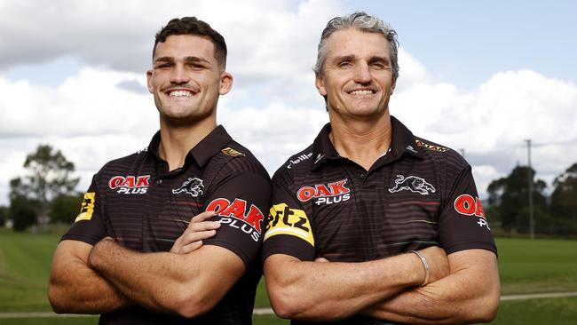 Penrith Panthers coach Ivan Cleary (R) will miss his third game of the season. Picture: Jonathan Ng