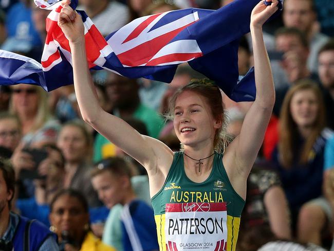 Eleanor Patterson after winning gold in Glasgow. Picture: Adam Head