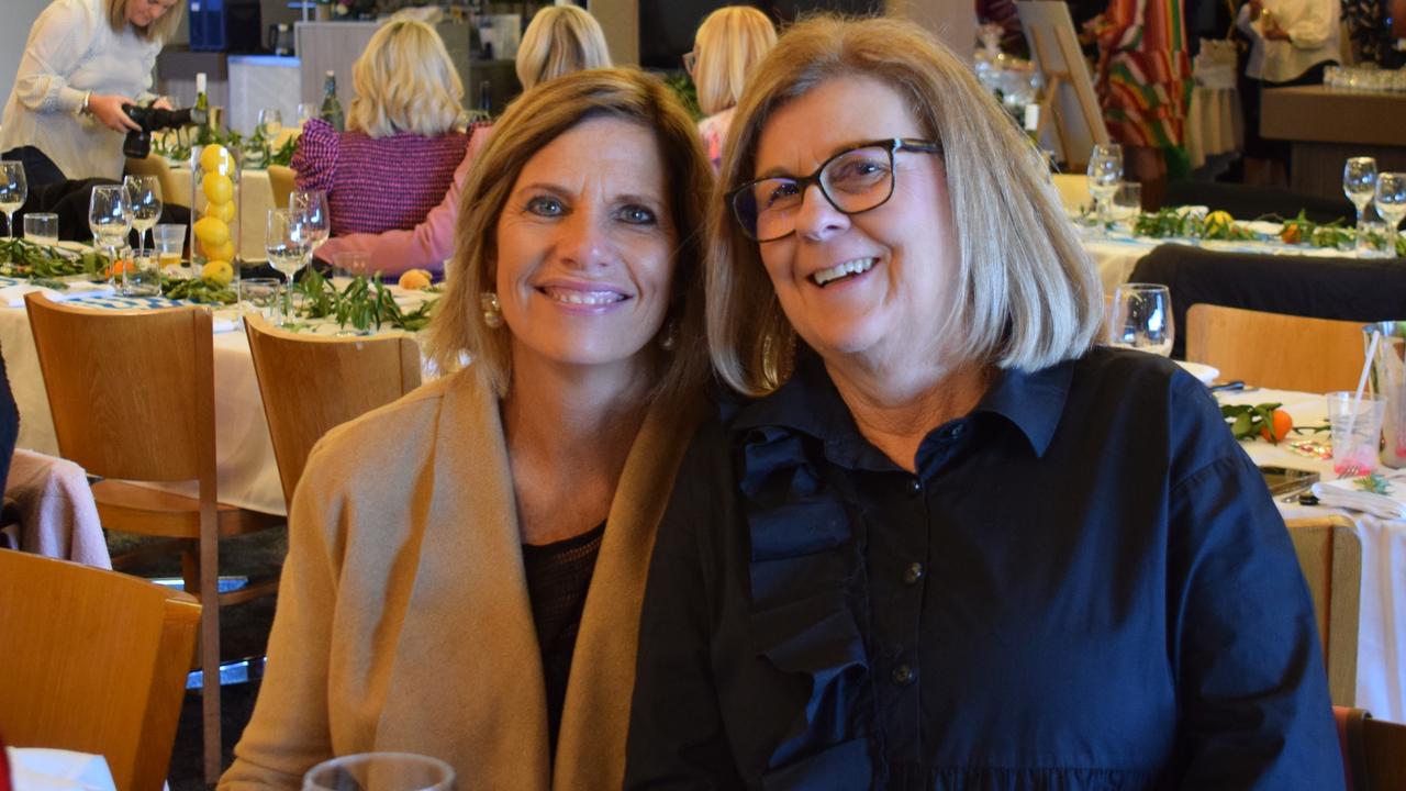 Jane Marrina and Jo Finlay at the Dalby Diehards Ladies Long Lunch 2022. Picture: Emily Devon.