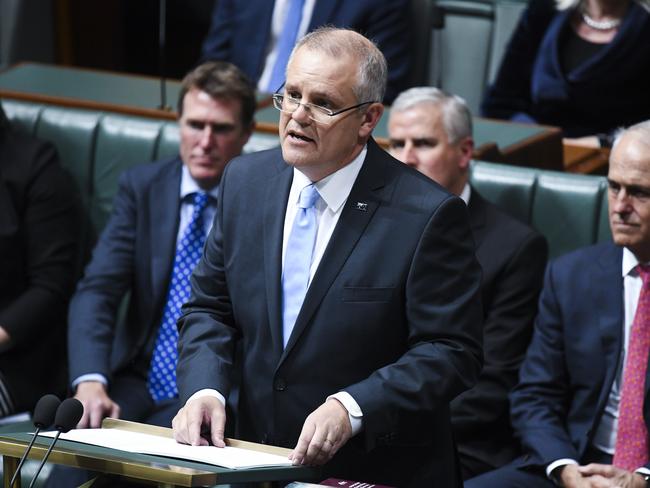 Australian Federal Treasurer Scott Morrison has announced tax cuts of $1000 for working parents on middle incomes with young kids. Picture: AAP/Lukas Coch