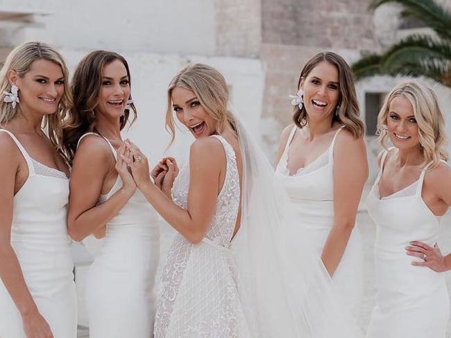 Anna Heinrich and her bridesmaids. Picture: Instagram