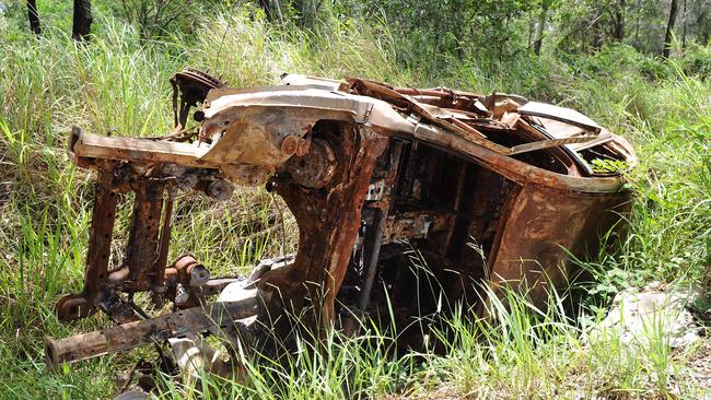 illegally dumped rubbish seen near Bowhill Rd, Willawong, on February 6. Picture: JOHN GASS