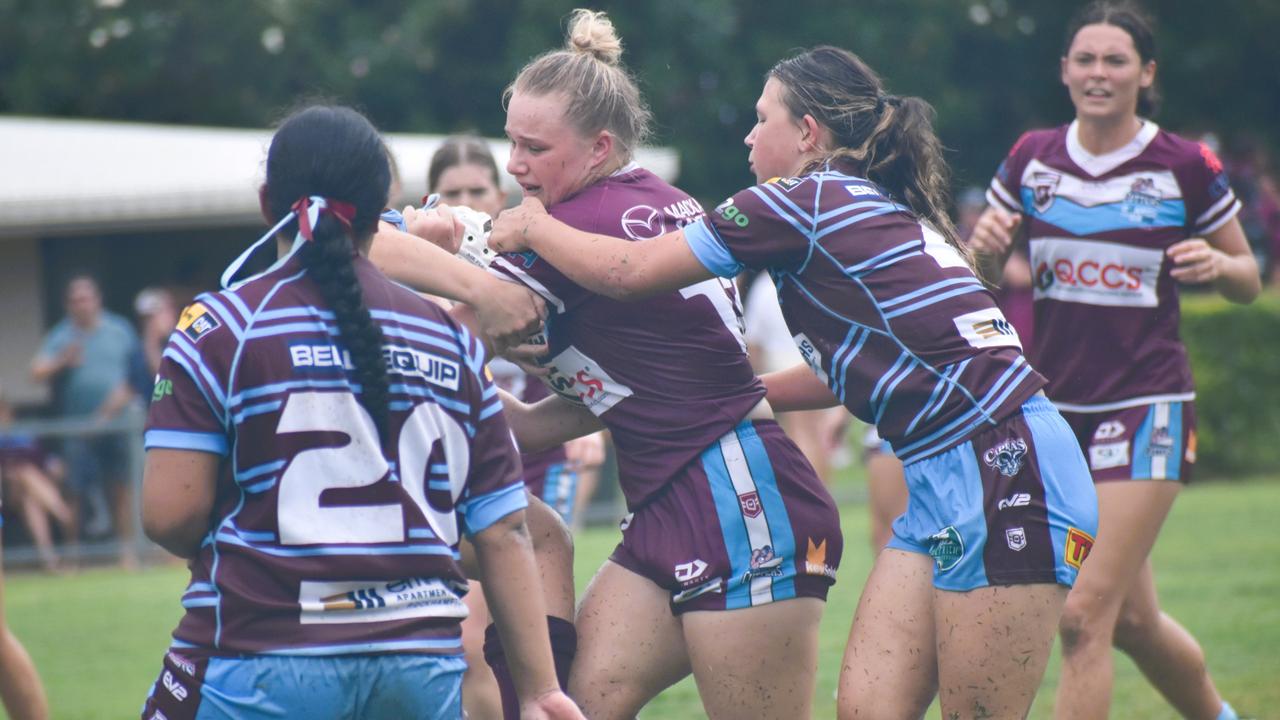 Under-19 girls pre-season trial, CQ Capras versus Mackay Cutters at Rugby Park, Rockhampton, on February 1, 2025.