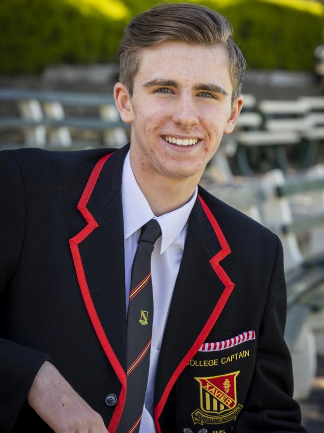 Xavier College school captain Dante Reid.