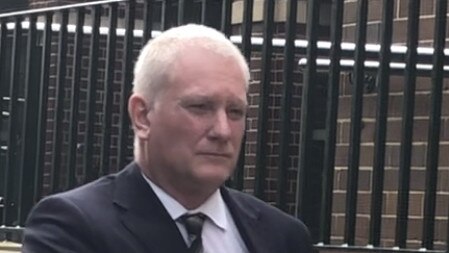 David Warwick Morieson, 52, of Beecroft, outside Manly Local Court on Wednesday, July 31, 2024, where he pleaded guilty to a series of drive while disqualified charges.