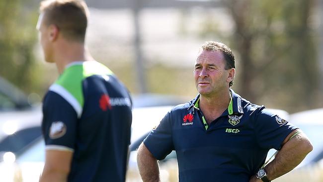 Raiders coach Ricky Stuart will watch out for his player. (Kym Smith)