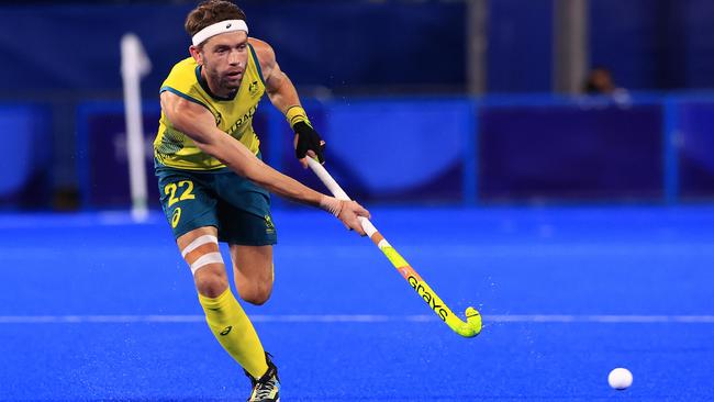 Flynn Ogilvie tracks the ball during the gold medal match. Picture: Adam Head