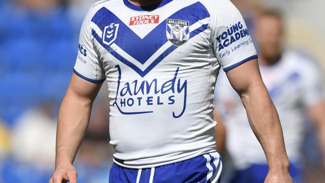 The Bulldogs are locked in a legal tussle with a player.